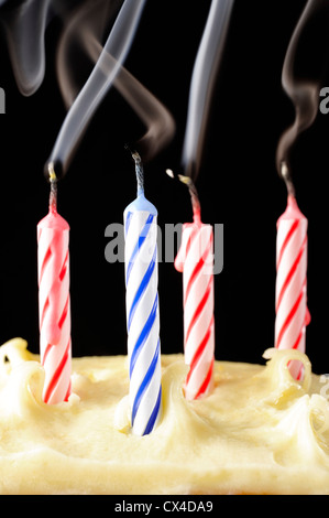 Blown out Birthday candle Stock Photo