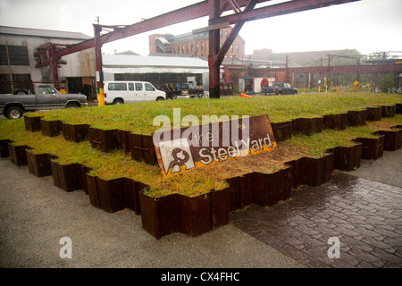 the Steel Yard in Providence Rhode island RI Stock Photo