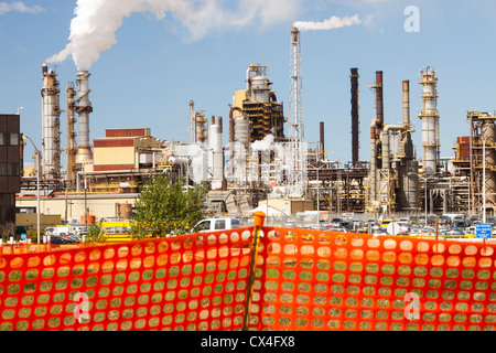 The Syncrude upgrader plant. The tar sands are the largest industrial project on the planet, Stock Photo