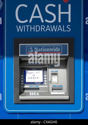 ATM Cash Machine Out of Order with 'Not working