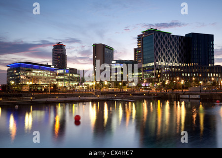 Media City on Salford Quays Manchester home of the BBC Stock Photo