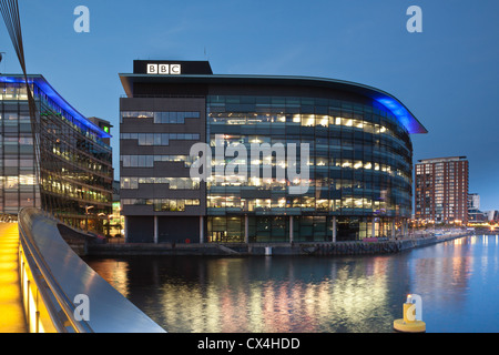 Media City on Salford Quays Manchester home of the BBC Stock Photo