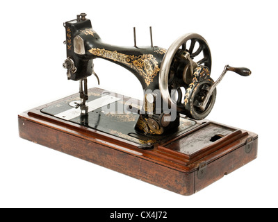 A vintage Singer manual sewing machine on display inside the Bjarnarhöfn  Shark Museum, Bjarnarhöfn, Snaefellsnes peninsula, Iceland Stock Photo -  Alamy