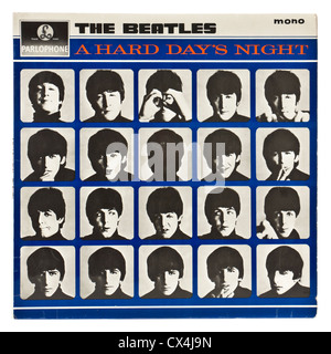 'A Hard Day's Night' LP by The Beatles - Original 1964 mono version - First British pressing. EDITORIAL USE ONLY Stock Photo