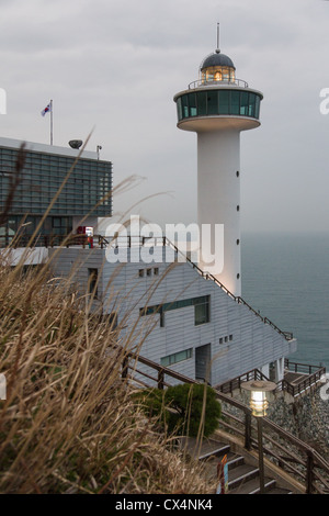 Lighthouse at Taejongdae Resort Park near Busan, South Korea Stock Photo