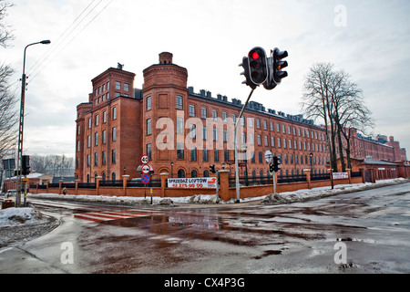 Old converted factory buildings Lodz poland Stock Photo