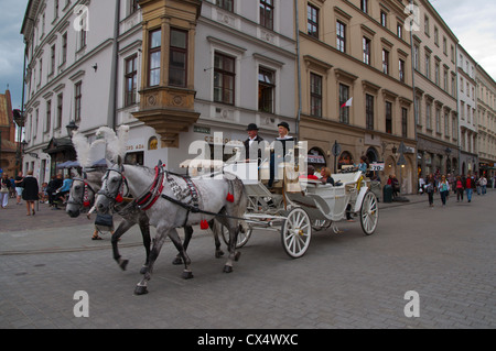 Ulica Grodzka street along the Royal Way central Krakow city Malopolska region Poland Europe Stock Photo