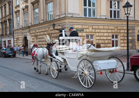 Ulica Grodzka street along the Royal Way central Krakow city Malopolska region Poland Europe Stock Photo