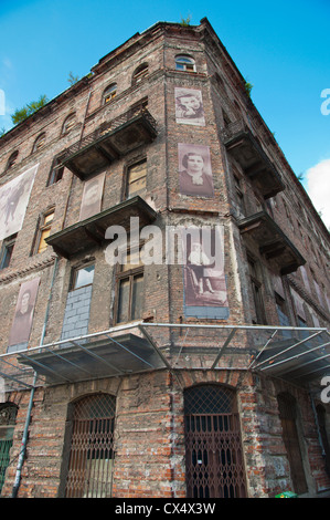 One of last remaining houses of Warsaw Ghetto along ulica Prozna street Muranow central Warsaw Poland Europe Stock Photo