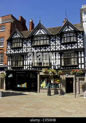 The historic market town of Shrewsbury in Shropshire, England Stock Photo