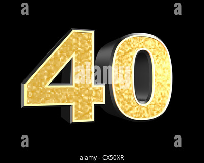 Golden number - 40 Stock Photo