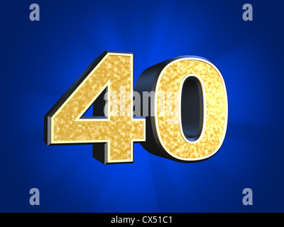 Golden number - 40 Stock Photo