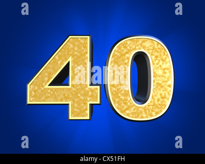 Golden number - 40 Stock Photo