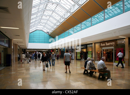 Wales South Glamorgan Cardiff Interior of St David's shopping centre Stock Photo