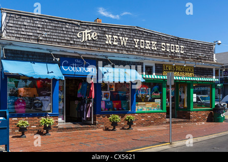Shops on Commercial Street (the Main Street), Provincetown, Cape Cod, Massachusetts, USA Stock Photo