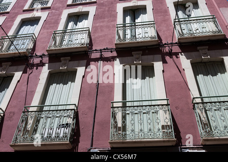 balcony and windows of Spain, Catalonia Stock Photo