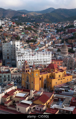 North America, Mexico, Guanajuato State, Guanajuato, Cathedral, University. The city  is a UNESCO World Heritage Site. Stock Photo