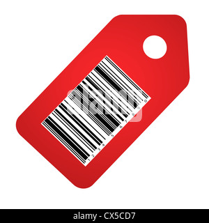 A barcode isolated against a white background Stock Photo