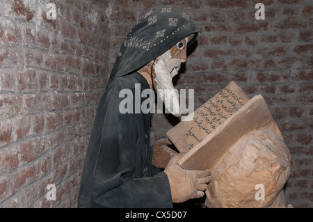 Coptic museum tracing the plight of the Copts in Deir Al Muharraq monastery Egypt Stock Photo