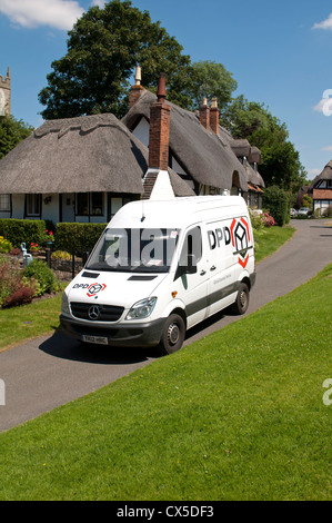 dpd parcel delivery vans parked in secure sorting & distribution ...