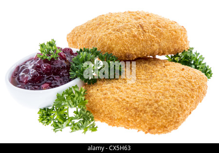 Fried Cheese isolated on white background Stock Photo