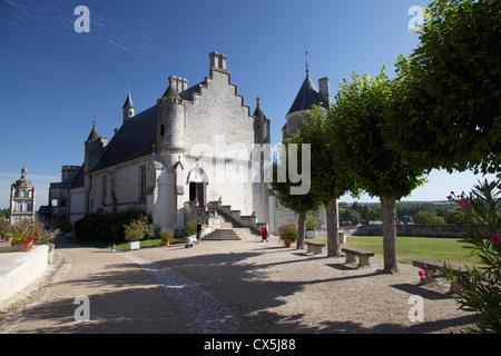 The Royal Lodge and gardens in the medieval town if Loches in the Indre et Loire region of central France. Stock Photo
