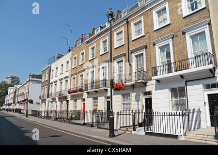 View down Warwick Way, in Pimlico, City of Westminster, London, UK. Stock Photo