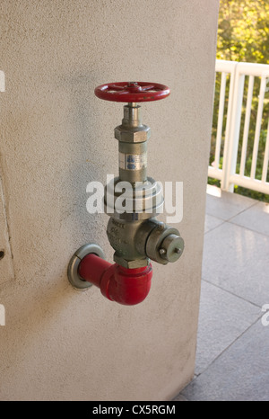 Valve/water hydrant at Two California Plaza, Grand South Avenue, Bunker Hill District, Los Angeles, California