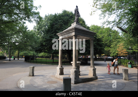 The Temperance Fountain in Manhattan's Tompkins Square Park was erected in 1891. Stock Photo