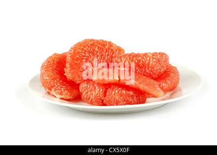 halves grapefruit isolated on a white Stock Photo