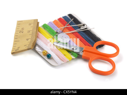 Small Closed Metal Sewing Scissors Isolated On A White Background