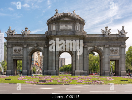 Puerta de Alcala in Madrid on a Sunny day Stock Photo