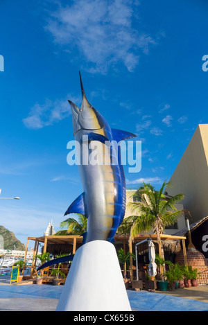 Marlin statue, marina, Cabo San Lucas, Baja, Mexico Stock Photo - Alamy