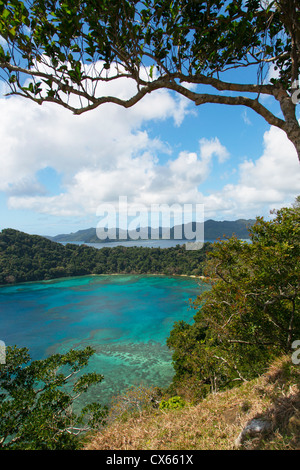 Horseshoe Bay, Matangi Private Island Resort, Fiji Stock Photo