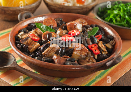 Feijoada Bean and meat stew Brazil Food Stock Photo