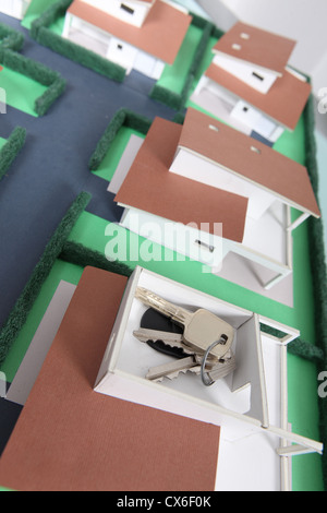 Keys on a model housing estate Stock Photo