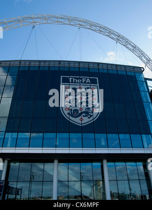 Detail of Wembley Stadium on Level 1 concourse showing St. George's ...