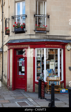 Exterior of Bath Old Books book shop, City of Bath, Somerset, England, UK Stock Photo