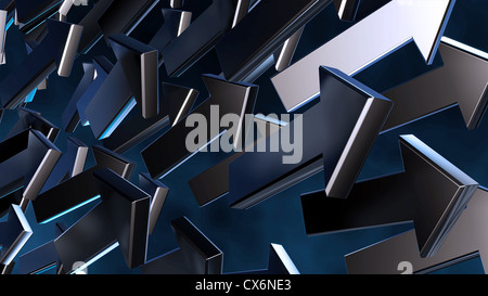 3D metallic array of arrows Stock Photo - Alamy