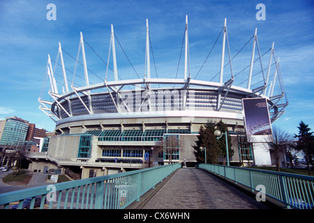 BC Place Stadium, Vancouver, BC, British Columbia, Canada - New Retractable Roof on Sports Arena Stock Photo