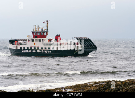 Caledonian Macbrayne Ferry Crossing Between Claonaig Argyll and Bute and Lochranza Isle Of Arran Scotland Stock Photo