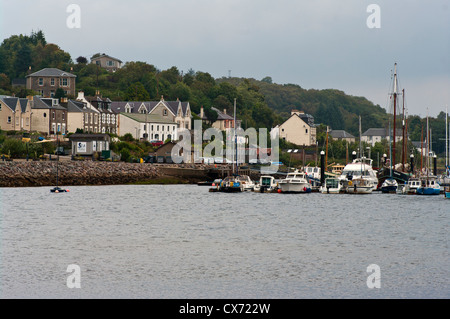 View Across Tarbert Harbour On The Kintyre Peninsula Argyll and Bute Scotland Stock Photo