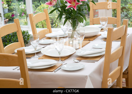 SET DINING TABLE Stock Photo