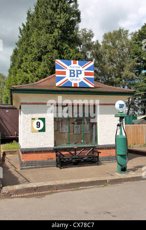 Historic petrol pump at Brooklands Museum and aerodrome, Weybridge, UK Stock Photo