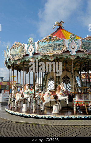 fairground merry go round great yarmouth norfolk england uk Stock Photo