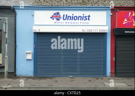 Ulster Unionist Party office in Lurgan, County Armagh. Northern Ireland Stock Photo