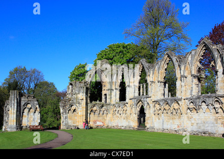 Ruins of St Mary's Abbey church, York, North Yorkshire, England, UK Stock Photo