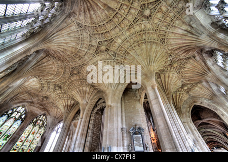 Fan vault in retrochoir, Peterborough Cathedral, Peterborough, Cambridgeshire, England, UK Stock Photo