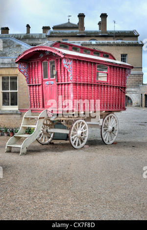 Carriage in the yard of Holkham Hall, Norfolk, England, UK Stock Photo