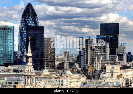 View of London City from St. Paul's Cathedral, London, UK, London, UK Stock Photo